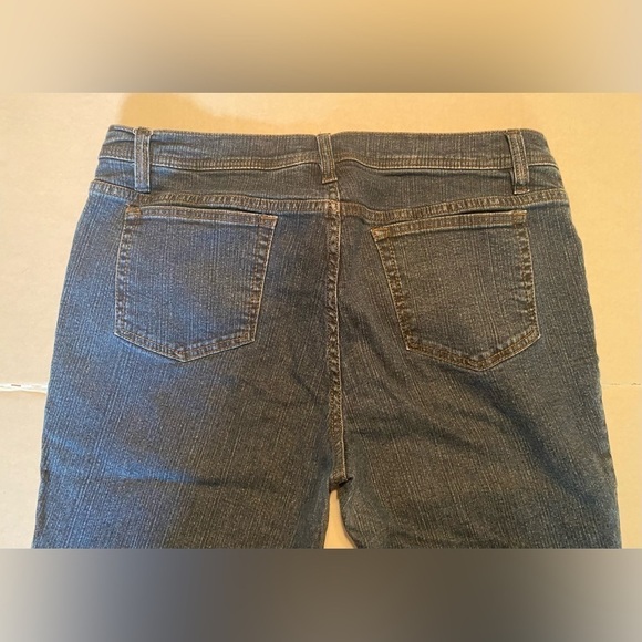 Denim & Company Dark Wash Womans Plus Size 16 Petite Bootcut Straight Leg Jeans - Picture 6 of 9